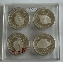 4 Münzen Äquatorialguinea 2000 Ekuele 1980 