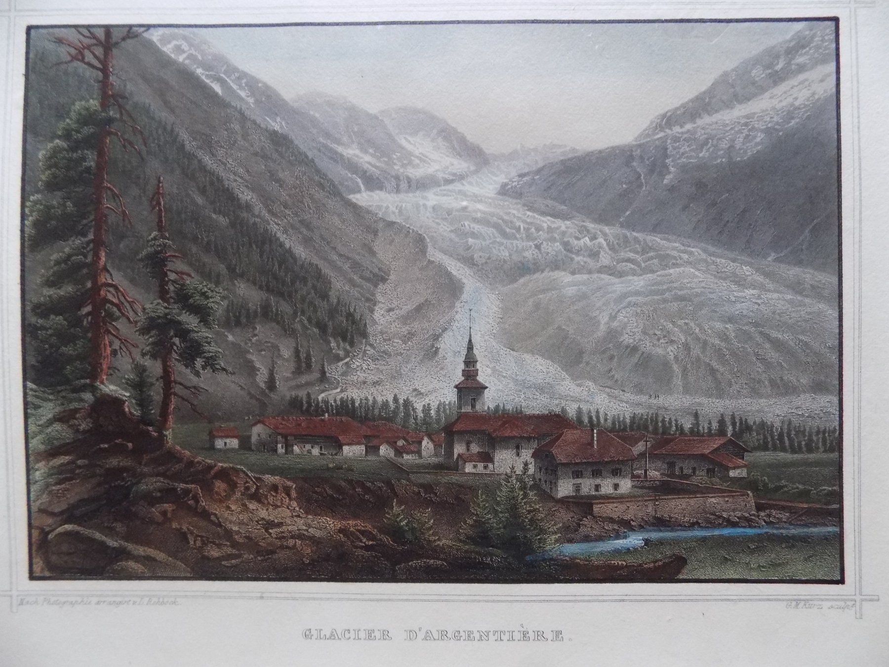 Stiche: Glacier d'Argentière – Gebraucht aus Risch von Antikfee 3