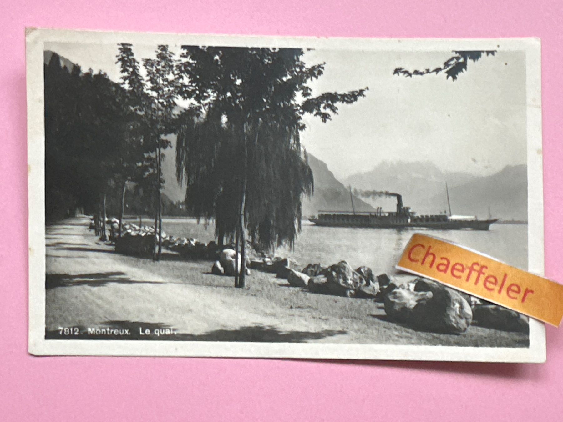 Cartoline postali: 7812 Montreux.  Le quai. – Usato da Zürich venduto da Chaeffeler