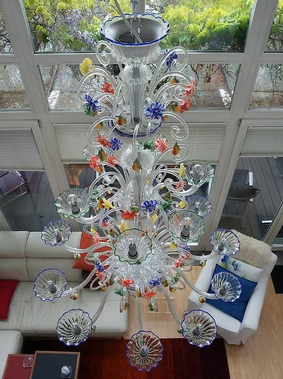 Lampadari & plafoniere: Original Murano Kronleuchter aus Glas – Usato da Meikirch venduto da tschupaco 4