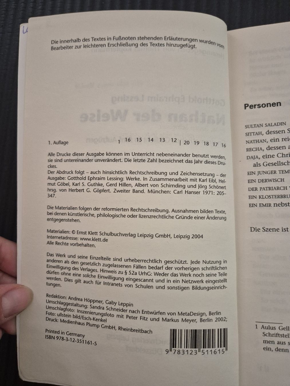 Bücher: Nathan der Weise , Gotthold Ephraim Lessing – Gebraucht aus Bonaduz von lau_kn5v 2