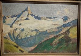 LÖW, RUDOLF (1878 Basel 1948) : Küstenlandschaft; Öl auf Lei