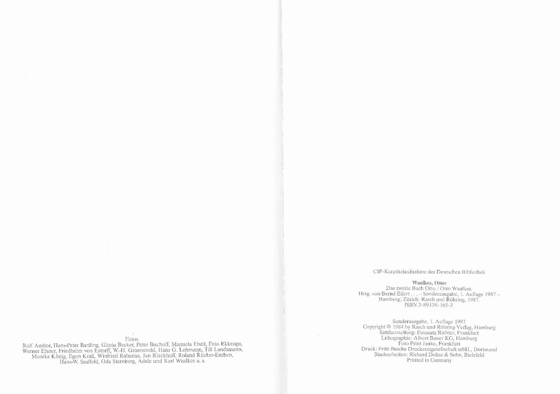 Libri: Das zweite OTTO Buch, 1. Auflage – Usato da Buochs venduto da chicco64 9