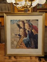 Alter Kunstdruck Hugo van der Goes Engel gerahmt