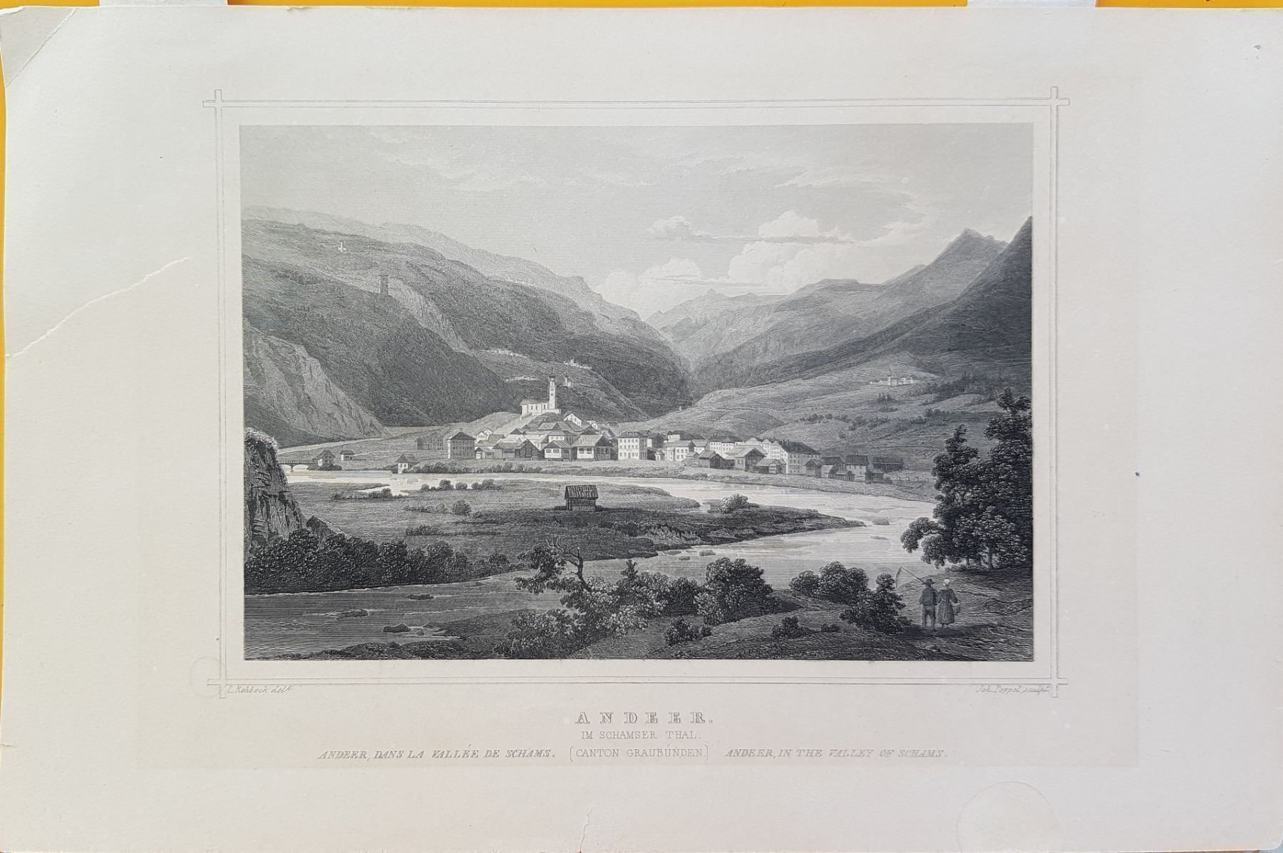 Dipinti: ancienne gravure  d'Ander – Usato da Lausanne venduto da leneko