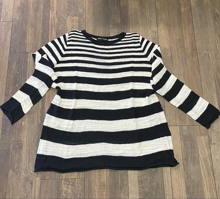 Hindahl & Skudelny Pullover gestreift schwarz/weiss M/L