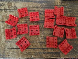 lego lot de 16 pièces Red Slope, Inverted 45 4 x 4 Double