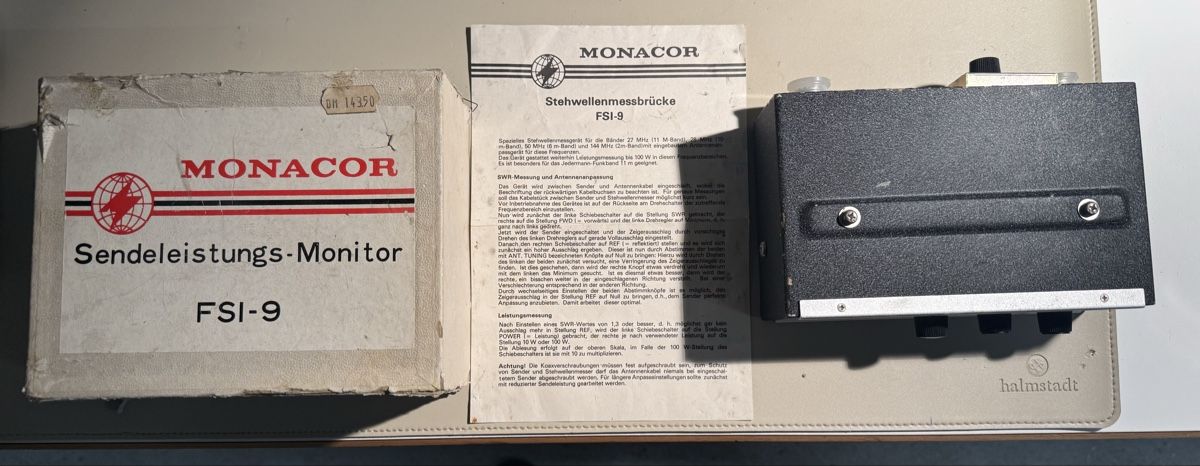 Radiocomunicazione: Monacor FSI-9 Swr Watt Meter – Usato da Zuzwil SG venduto da Stepwolf 2