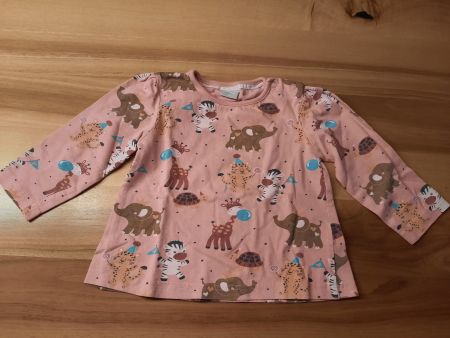 Süsses Langarmshirt mit Tiermotiv, Grösse 86!
