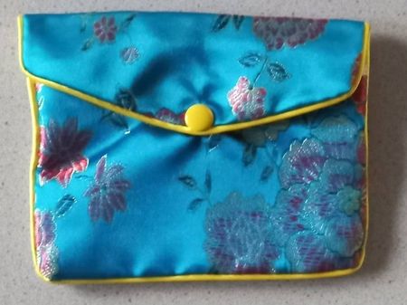China Seiden Schmuck Tasche ca. 12x9,5cm