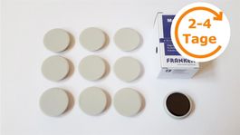 Magnete 10 Stück, 32 mm, grau