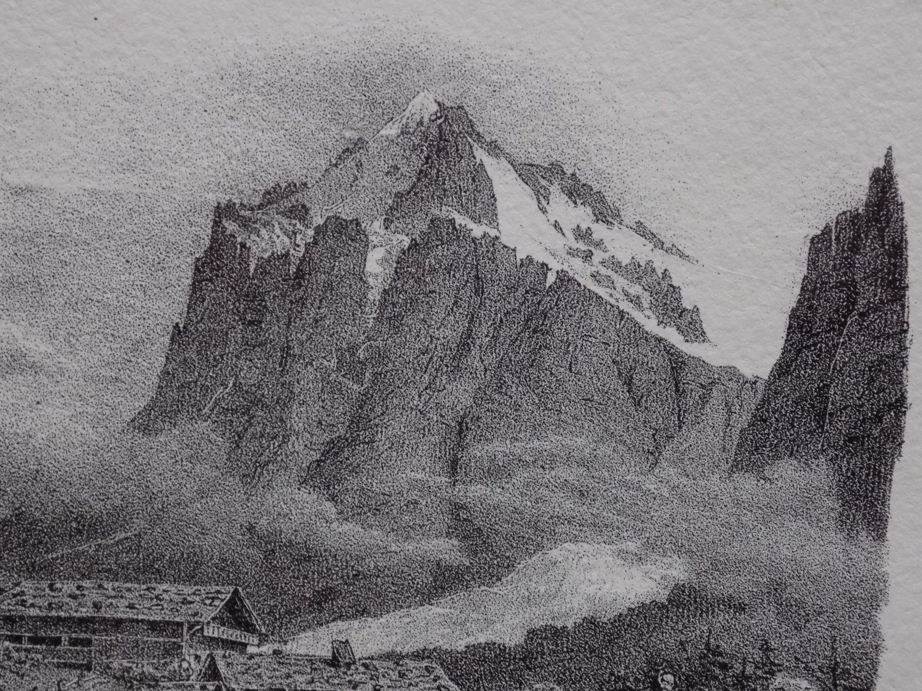 Incisioni: Wetterhorn von Grindelwald aus – Usato da Risch venduto da Rischli15 8