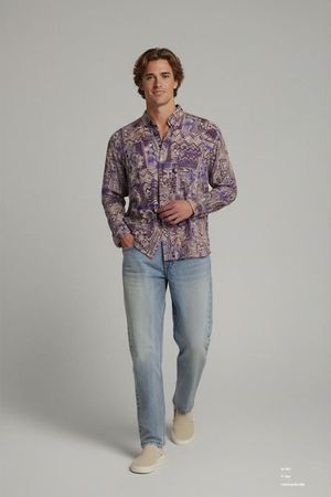 Vintage Lavapi Sports Hemd mit geometrischem Muster