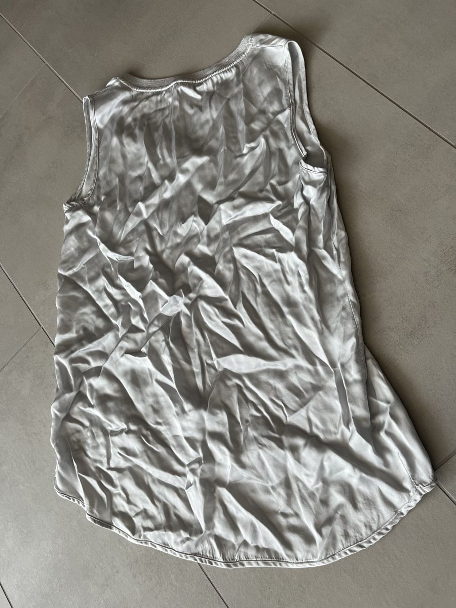 Camicette: Blusentop silber mit V-Ausschnitt S neu – Nuovo (secondo la descrizione) da Birrwil venduto da vanyboo 2