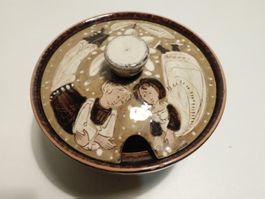 Bauernkeramik Zuckerdose Konfidose Deckeldose