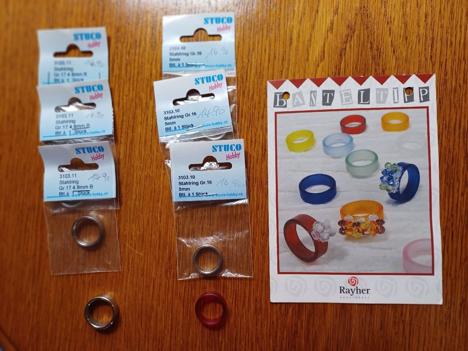 Kit bricolage: 6 Beutel Stahlringe Schmuck – Nuovo (secondo la descrizione) da Gächliwil venduto da lesidees