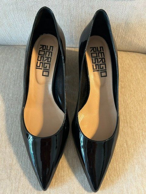 Sergio Rossi Damenschuhe: SERGIO ROSSI Lackpumps schwarz mit Blockabsatz – Neu (gemäss Beschreibung) aus Zürich von Viel_Freude_8 2