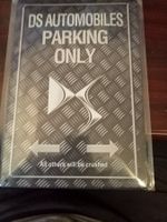 Metallic Blechschild -DS AUTOMOBILES-PARKING ONLY