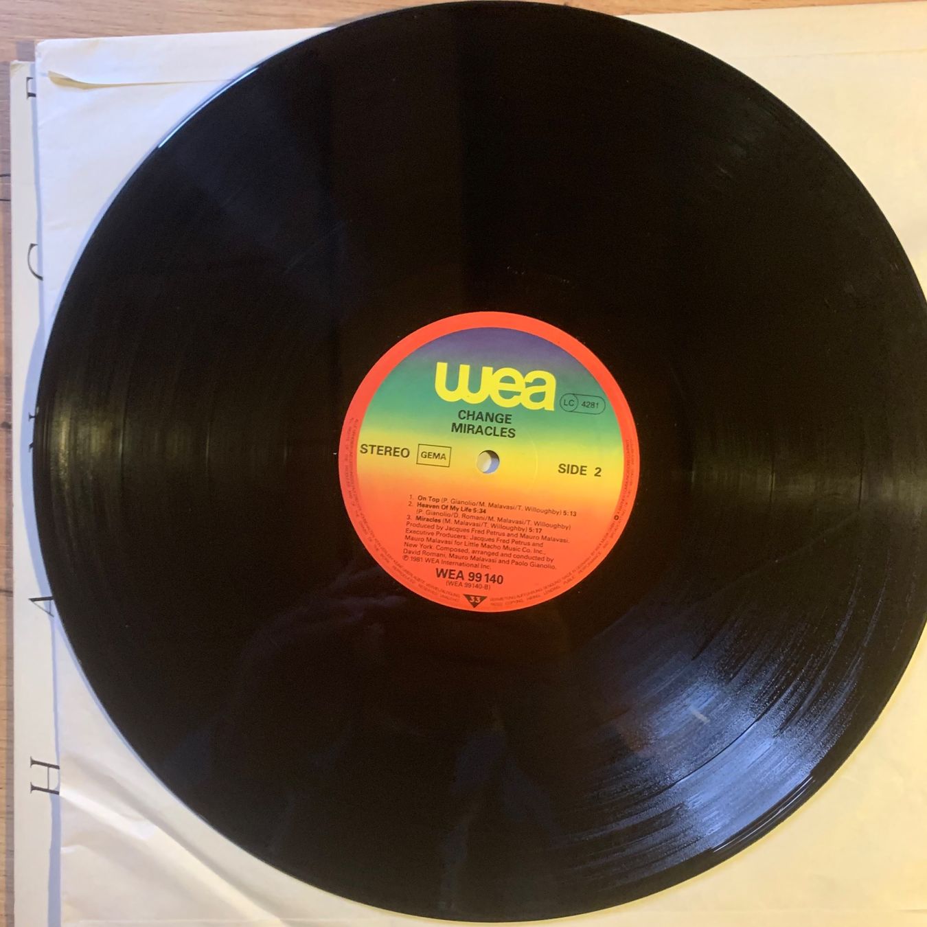 Schallplatten: CHANGE - MIRACLES...OG GER 1981...VG+/VG+ – Gebraucht aus Gals von Diskopat 2