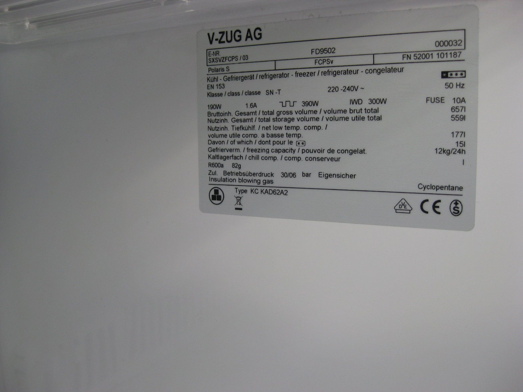V-Zug Frigoriferi: Food Center V-Zug – Usato da Ufhusen venduto da porco02 4