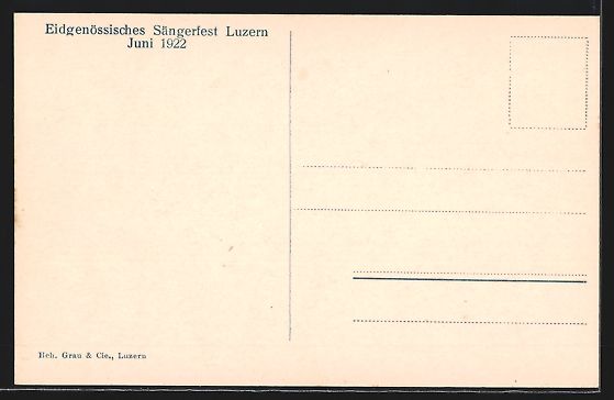 Cartoline postali: Luzern, Eidgenössisches Sängerfest 192 – Usato da Berlin venduto da bartko-reher 1
