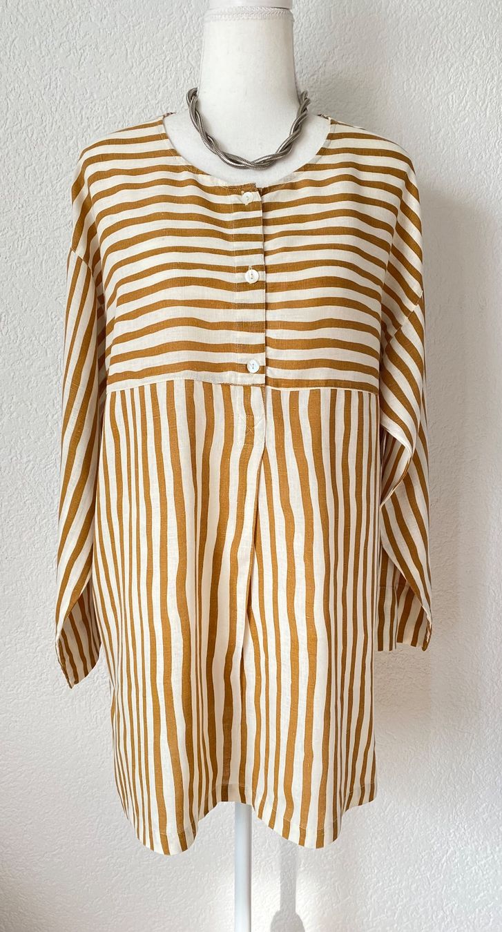 Gudrun Sjöden Camicette: Gudrun Sjöden Longbluse aus Leinen Grösse M – Usato da Oberwil BL venduto da Leni-Mischi