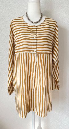 Gudrun Sjöden Longbluse aus Leinen Grösse M