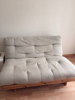 Schlafsofa mit Holzgestell  Beige