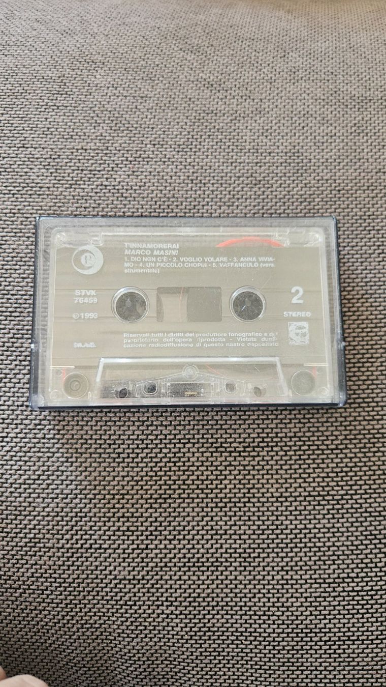 Musicassette: Musicassetta Marco Masini "T'innamorerai" – Usato da Melano venduto da H-Sara 1