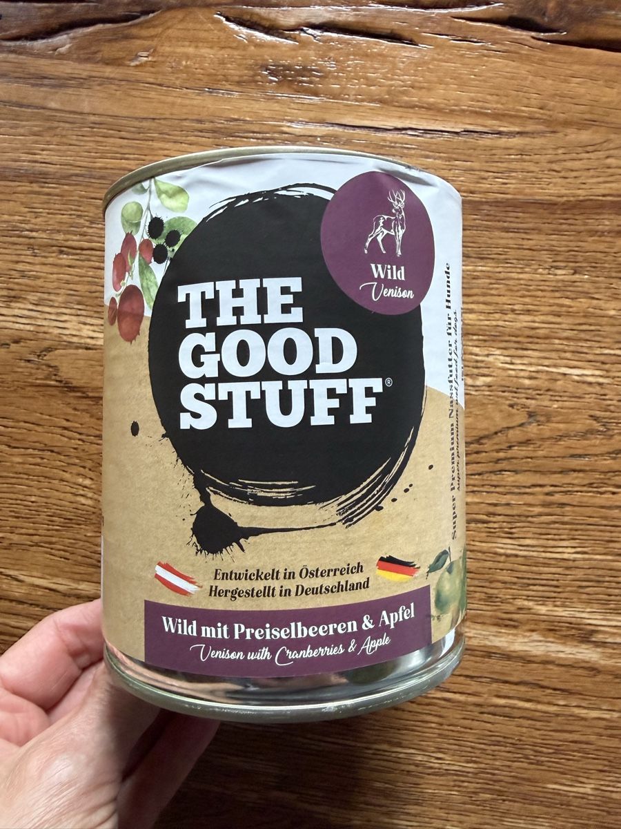 Mangimi: Hundefutter the good stuff Wild mit Preiselbeeren und Apfel – Nuovo e nell'imballaggio originale da Dägerlen venduto da CNA9