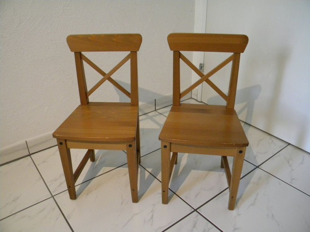 Zwei Kinderstühle aus Holz IKEA Kaufen auf Ricardo