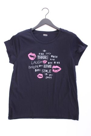 DKNY Printshirt Gr. L Kurzarm blau