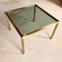 Vintage Clubtisch - Glas/Messing