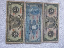 Mexiko Banknoten, 5 und 50 Pesos, Vintage, Top Zustand!