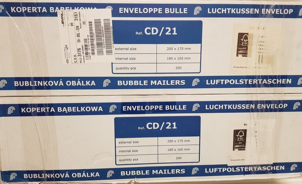 Aviditi Weiße Wellpappe-Versandkartons – 8 X 3 X 3 Zoll, 50 Stück – Stabil, Druckfest, Ideal Für