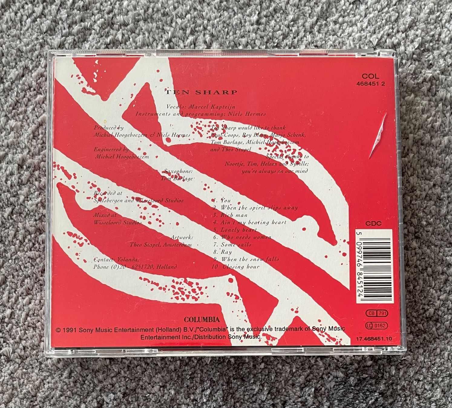 CD: CD Ten Sharp - Under The Water-Line – Usato da Küsnacht ZH venduto da Haus65 1