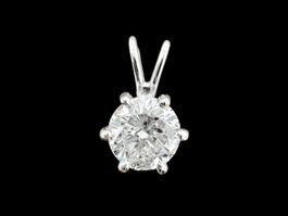 Solitär Brillant 0.67ct Anhänger 14k Weissgold *S2451