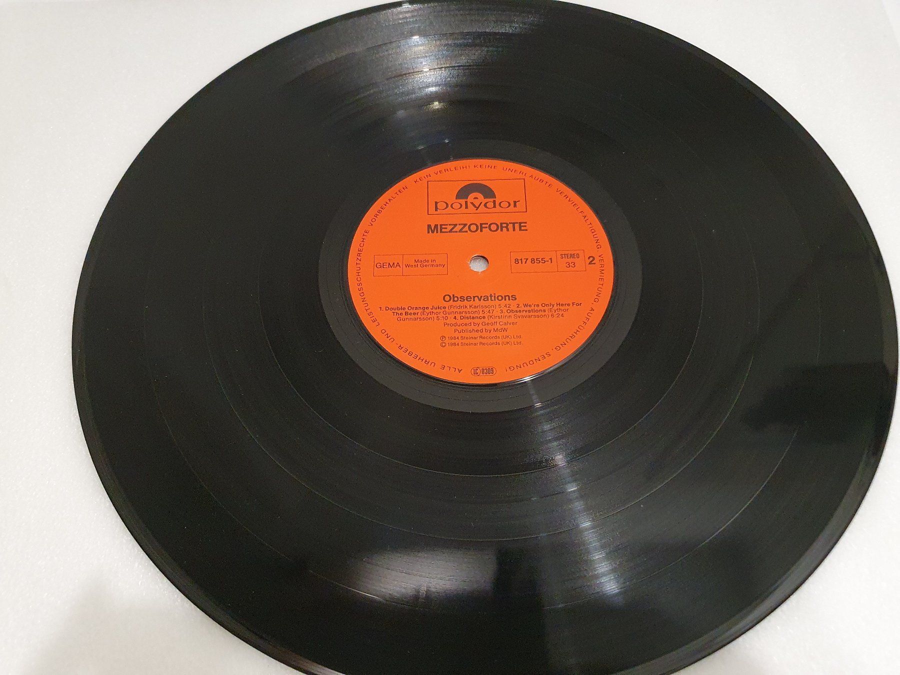 Dischi in vinile: Mezzoforte – Observations – Usato da Uster venduto da Vinyl-Leidenschaft 5