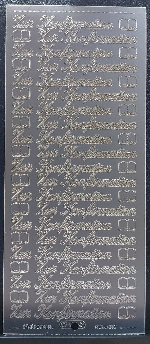Sticker: Aufkleber "Zur Konfirmation" Silber / Neupreis 2.50 – Nuovo e nell'imballaggio originale da Zollikofen venduto da Blackie