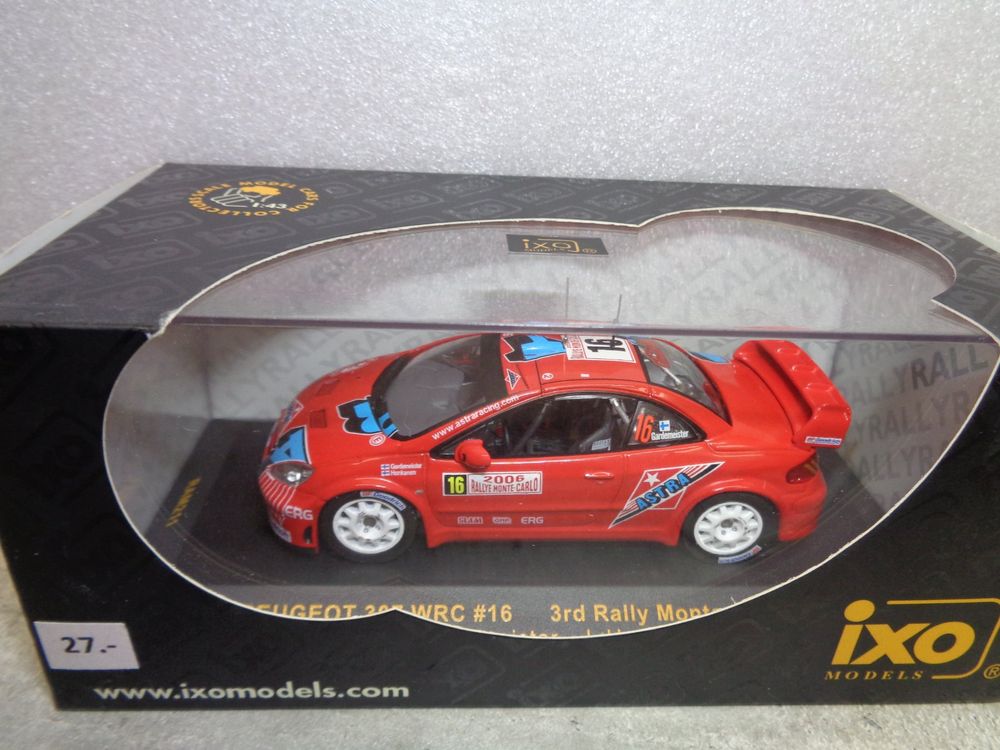 VOITURE PEUGEOT 307 WRC #5 RALLY MONTE CARLO 2004 IXO 1:43 EN BOITE RAM