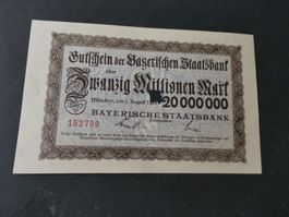 Bayern 1923,  20 Millionen Mark