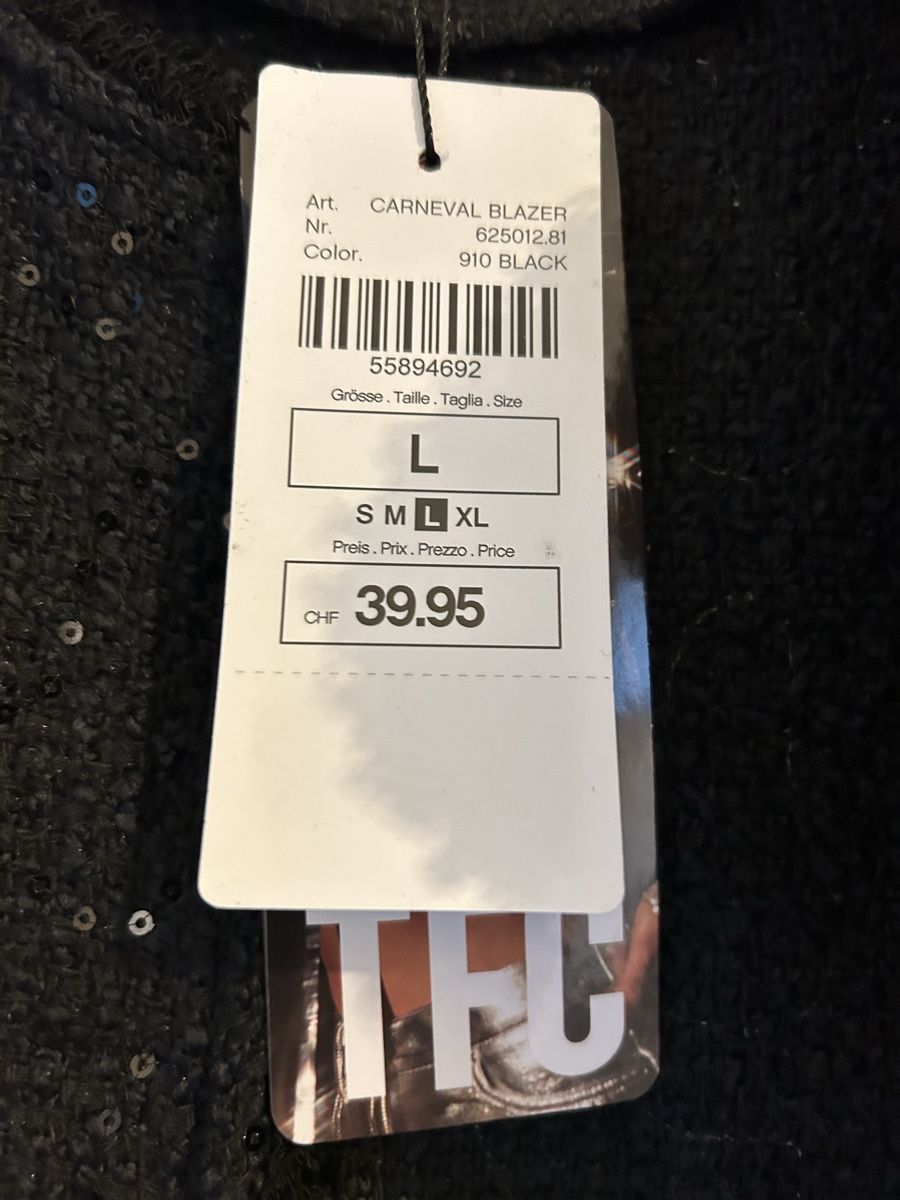 Giacche: Blazer von Chicoree, Grösse L, schwarz, NEU – Nuovo e nell'imballaggio originale da Erlinsbach SO venduto da hallon480 3