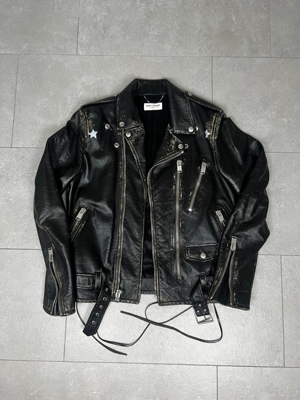 Saint Laurent Jacken: Saint Laurent Leather Stars Jacket – Gebraucht aus Biel/Bienne von sami0788480082 3