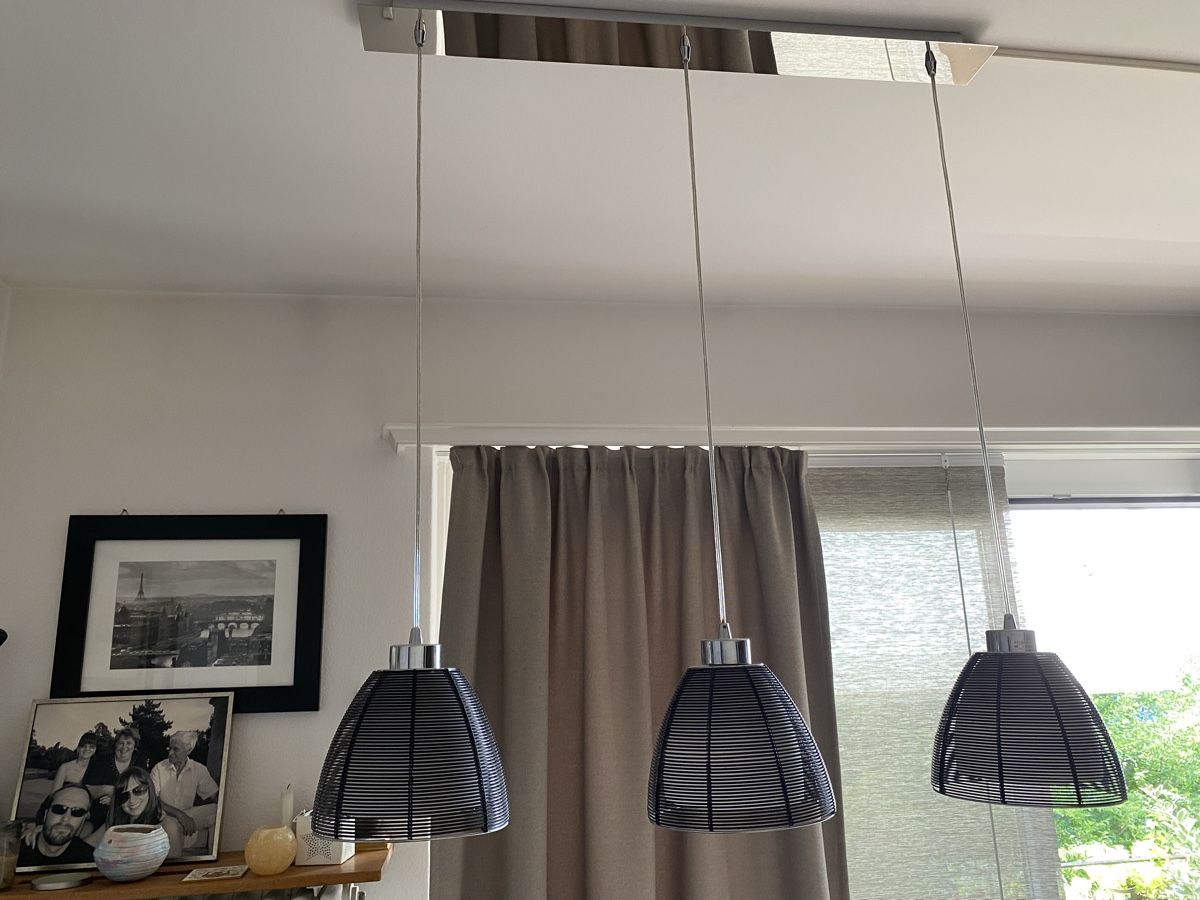 Lampadari & plafoniere: Hanging lamp three lights modern chrome metal used – Usato da Zürich venduto da oosterparker 1