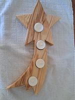 Kerzenhalter Stern aus Holz für 4 Teelichter handgemacht!