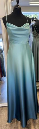 Abendkleid Satin-Look Verlauf Grösse 38 NEU