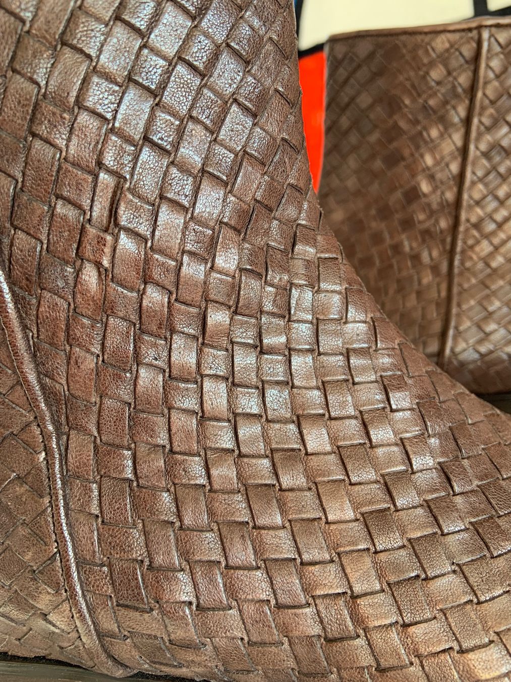 Damenschuhe: Geflochtene braune Stiefelette, Echtleder, Gr. 38.5 – Gebraucht aus Niederteufen von mix18 8