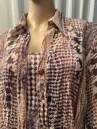 MUST HAVE - edles MADELEINE Blusen-Twinset, beige, 46