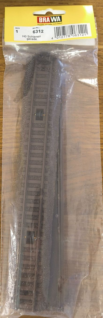 Brawa Modellini di ferrovie: BraWa 6312 HO Schienen Geradepackung – Nuovo e nell'imballaggio originale da Wangs venduto da mobacom