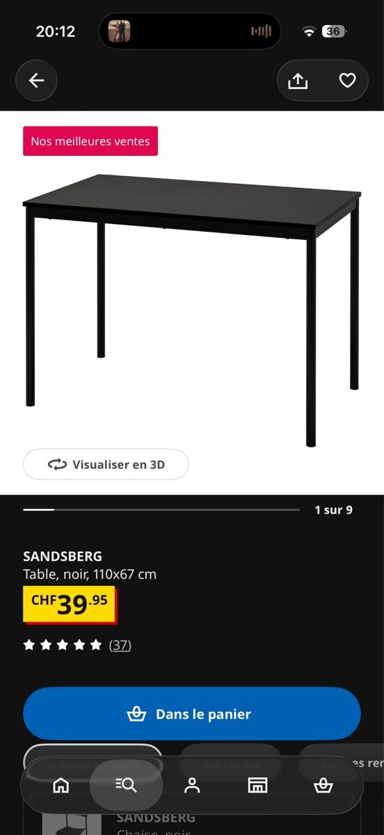 Ikea Tische: SANDSBERG IKEA – Neu und originalverpackt aus Malleray von CurtyCollection 1